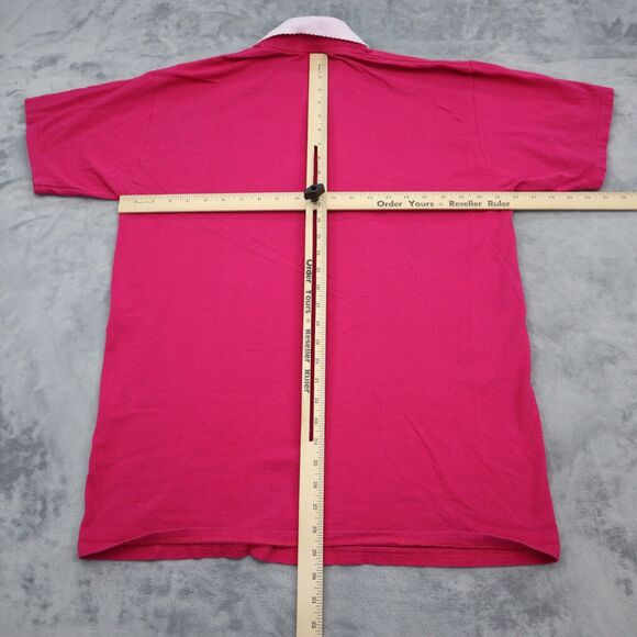 Gopher Shirt Womens L Pink Short Sleeve Collared Graphic Print Casual Outwear - Picture 4 of 15